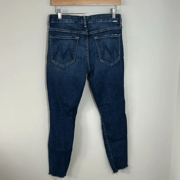 MOTHER High Waisted Looker Jean Ankle Fray Close to the Edge Sz 30 - Picture 7 of 16